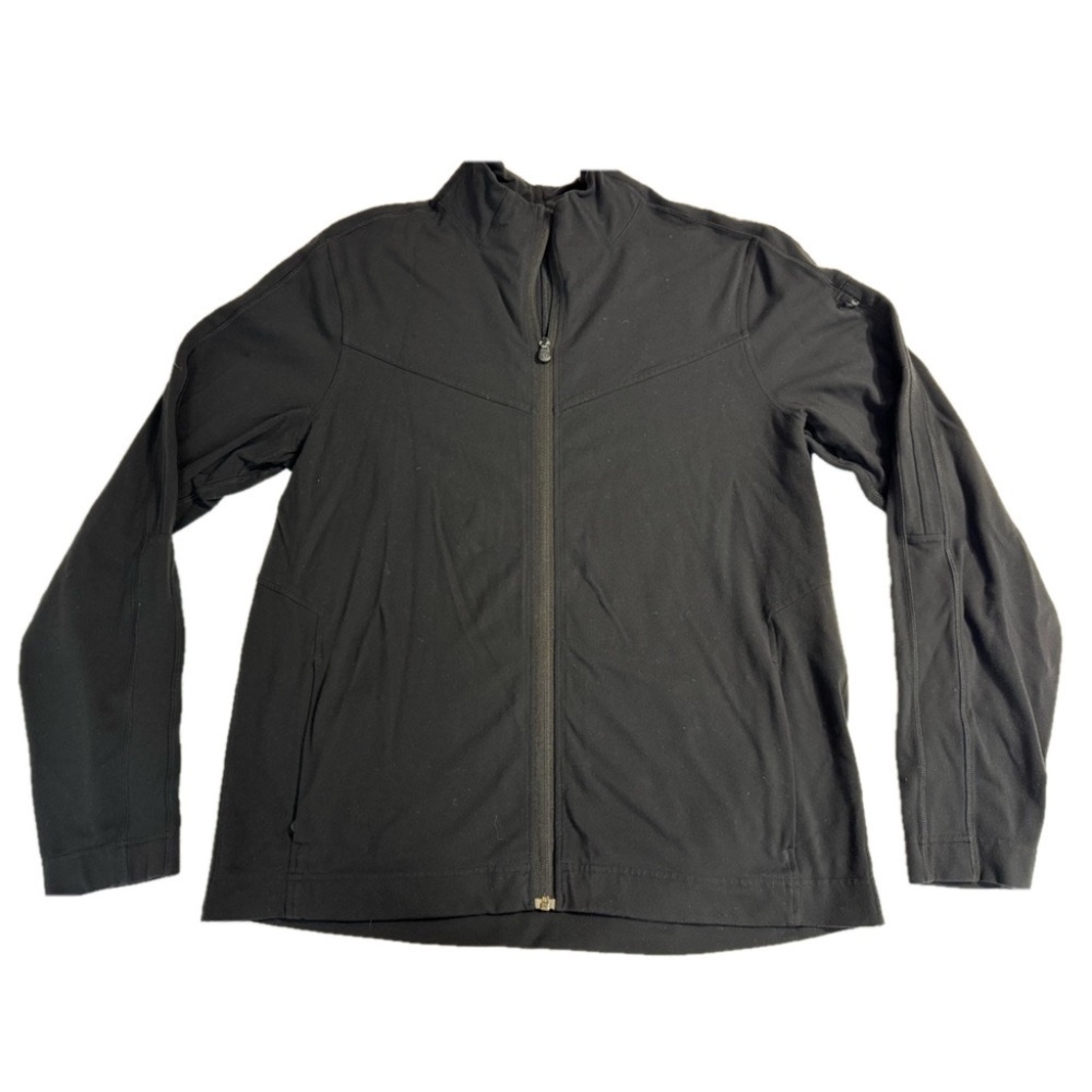 Lululemon Athletica Lulu Men XL Stretchy Black Lightweight Activewear Zip Coat